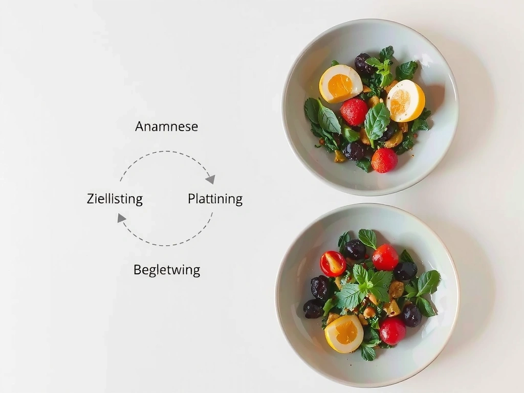 Minimalistisches Diagramm des Beratungsprozesses